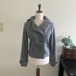 Jou Jou Women's Hooded Pea Coat